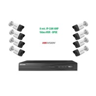 komplektas Hikvision 8vnt. IP Kameros 4MP Bullet + Hikvision 7608NI-K1/8P