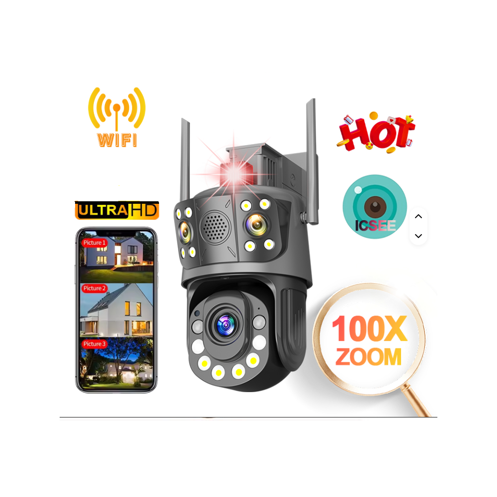 Stebėjimo kamera ICC-3LENS-100X Wifi