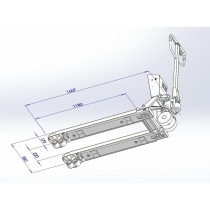 Palečių vežimėlis su svarstyklėmis Lila scale 2000kg x 1kg