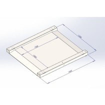 Lila Scale Žemo profilio grindinės svarstyklės 100x100cm iki 3000kg