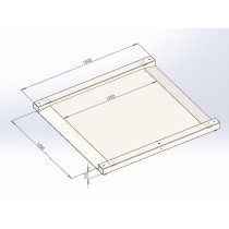 Lila Scale Žemo profilio grindinės svarstyklės 120x120cm iki 3000kg